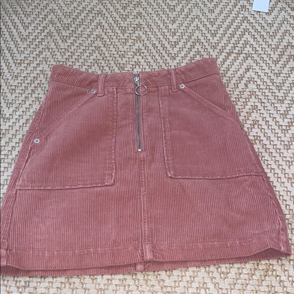 topshop pink corduroy skirt